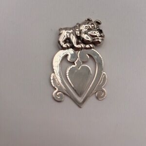 Brighton Bulldog Bookmark Silver Tone